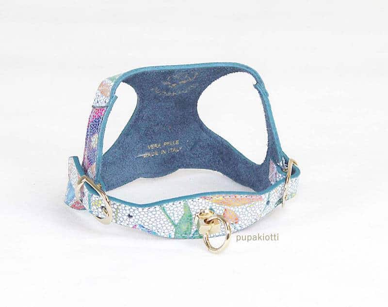 Gold. Pettorina ergonomica e regolabile fashion in pelle per cani - immagine 6