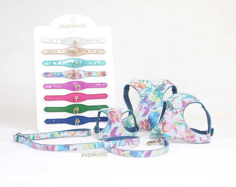 Gold. Pettorina ergonomica e regolabile fashion in pelle per cani - immagine 7